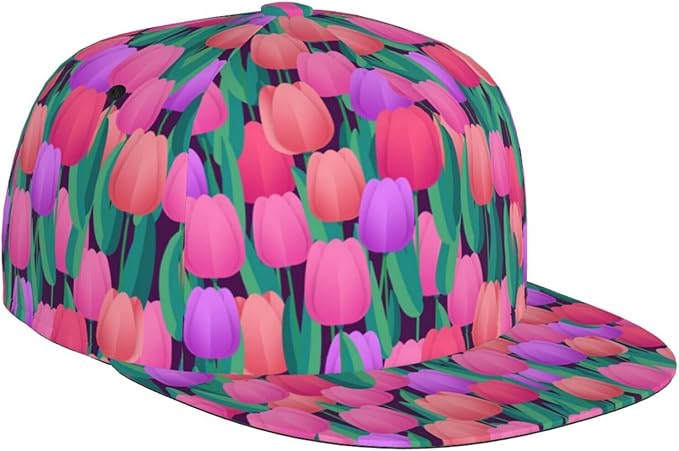 Tulip Flower Baseball Cap for Women Baseball Caps Flower Hat Tulip Baseball Hats Womens Cap for Outdoor