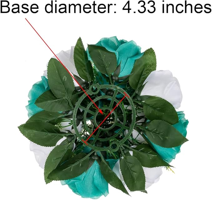 Flower Centerpieces for Wedding Tables: Wedding Table Decorations Teal & White Flower Balls Centerpieces for Engagement Cerebration Party Center Pieces 10 Packs