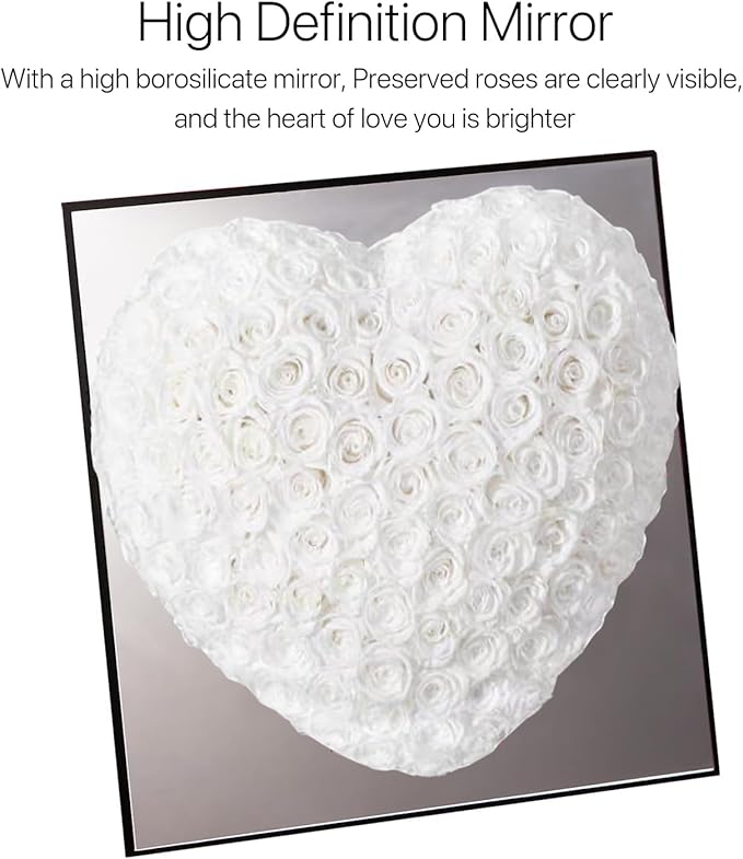 JoyFlower About 140pcs Preserved Roses Gift, Real White Eternal Roses for Women, Long Lasting Forever Flowers with Gift Box for Mom Girlfriend Wife Her in Valentines Mother's Day Birthday Anniversary