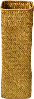 Rattan Vase, 12x4 Inch Tall Floor Vases, Rustic Rattan Decor for Weddings Home Office Cafe Table Centerpiece