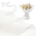 Jutieuo 20 Sheets Ivory Flower Wrapping Paper, Waterproof Floral Wrap Solid Bouquet Wrapping Paper Florist Supplies (22.8 x 22.8 inch)