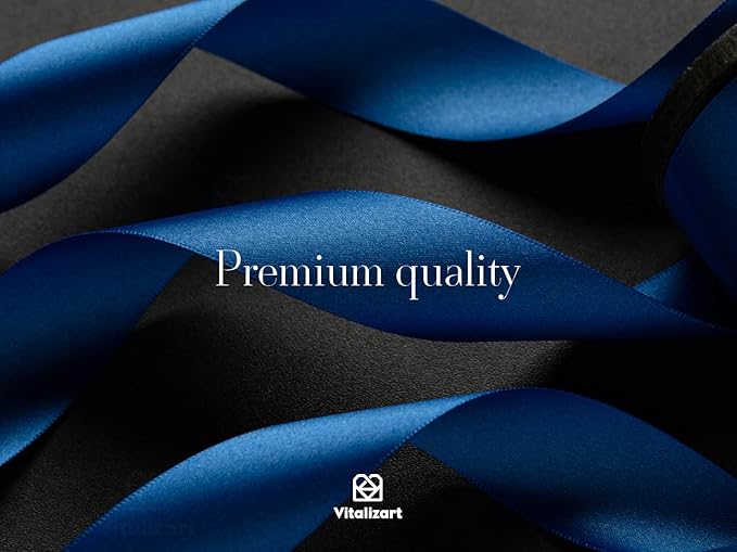 Vitalizart Satin Ribbon 3/8 Inch Double Faced Silk Like Thin Ribbon for Gift Wrapping Bouquet Hair Wedding Christmas Decoration 30 Yards