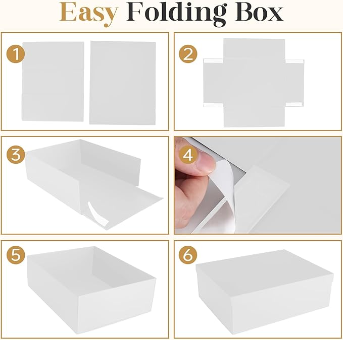 Gift Box, 16.5x13x5.5 inches Large White Gift Boxes with Lids for Presents, Birthday Box Contains Card Ribbon Shredded Paper Filler, Gift Wrap Boxes for Valentine Mother's Day Christmas Anniversary