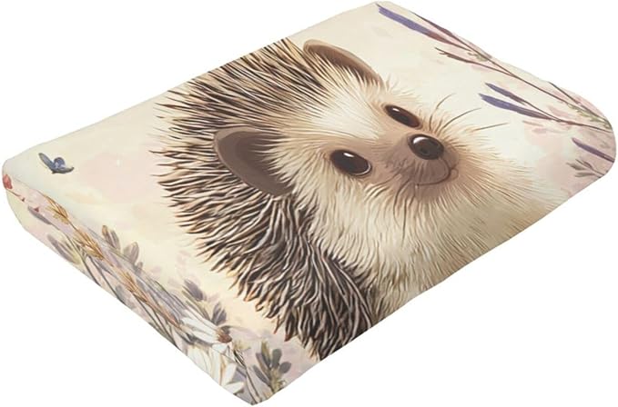 Hedgehog Blanket Cute Hedgehog Throw Blanket Soft Cozy Fleece Fuzzy Stuffed Plush Flannel Gifts for Girls Women Boys Kids Adults 60"X80"