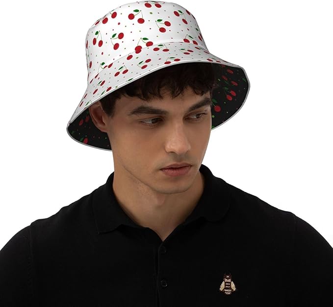 Hat Reversible Fisherman Hats Double Sided Wearing for Women Men Boys Girls