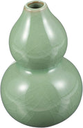 Creative Gourd Shaped Ceramic Vase Smooth Surface Desktop Flower Display Container Home Decoration Flower Arrangement Gift