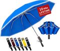 4-in-1 Inverted Travel Umbrella Compact, Automatic Large Umbrellas for Rain & Sun, Portable Windproof Umbrella for Backpack, Reverse Folding Umbrella for UV with Reflective Strips,Lightweight
