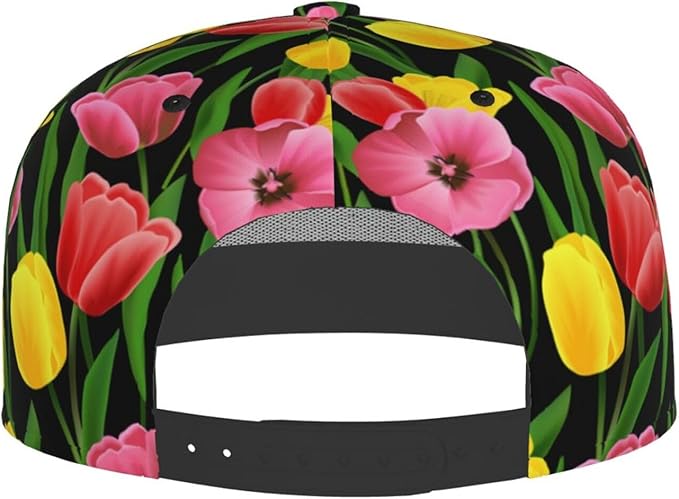 Tulip Flower Baseball Cap for Women Baseball Caps Flower Hat Tulip Baseball Hats Womens Cap for Outdoor