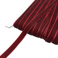 Chenkou Craft Dark Red 25 Yards 3/8" Velvet Ribbon Lots Bulk (Dark red, 3/8"(10mm))