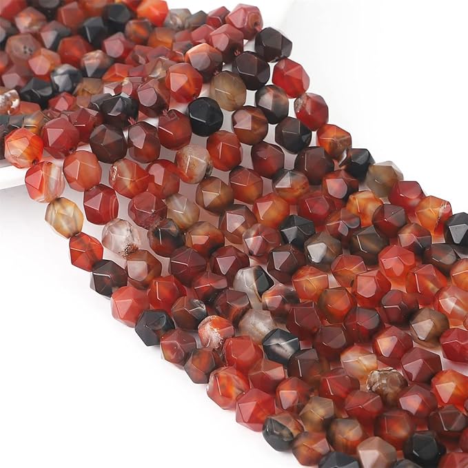 Faceted Natural Dream Agate Stone Round Beads 10mm 36cm/Strand for Jewelry Making