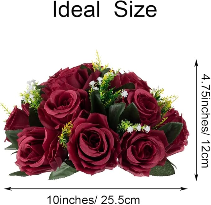 Flower Centerpieces for Wedding Tables: Wedding Table Decorations Burgundy Flower Balls Centerpieces for Engagement Cerebration Party Center Pieces 6 Packs