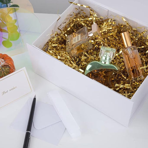 1PCS White Gift Box with Ribbon 9.5x7x4 Inches，Sturdy Gift Box with Lid for Gift Packaging, Foldable Magnetic Closure Storage Boxes, Bridesmaid proposal box, Rectangle Collapsible Box