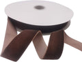 Nylon Velvet Ribbon Single Faced,1 Inch X 25Yards Spool (Brown)