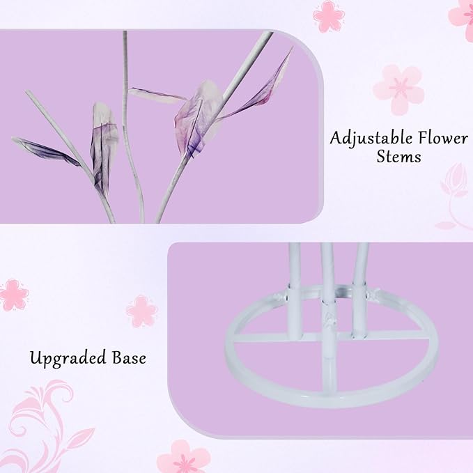 Giant Flowers for Decoration, 5.58 ft Artificial Silk Flower for Wedding Birthday Baby Shower Christmas Party Banquet Background Decor, Home Décor Backdrop Hotel Shop Display Props, Purple Pink