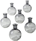 Serene Spaces Living Set of 36 Smoke Grey Ball Bud Vases, Transparent Glass Vases for Weddings, Events, Parties, Floral Centerpieces for Home Decor, Measures 4" Tall