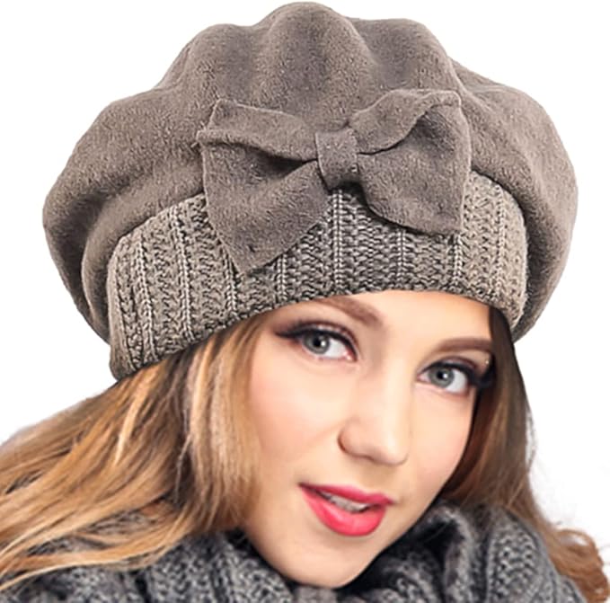 VECRY Women's 100% Wool Bucket Hat Felt Cloche Beret Dress Winter Beanie Hats