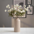 Artificial Hydrangea Flowers Fake Hydrangeas Faux Flowers Bouquet Artificial Plants for Wedding Home Office Decor Excluding vases-（Milk White 10 PCS）