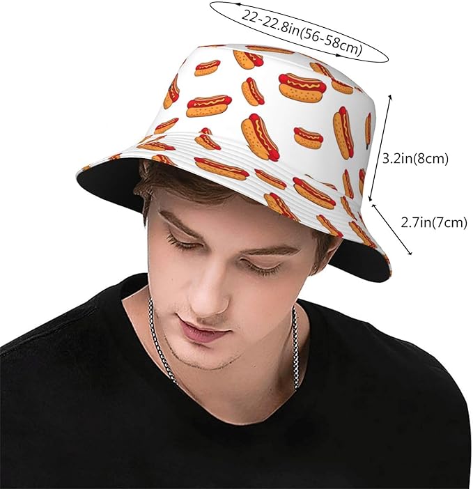 Bucket Hat for Women Men, Summer Print Hat Travel Packable Sun Cap Outdoor Hat for Women and Men