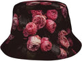 Rose Bucket Hat Womens Fisherman Hat Flower Sun Hats Cute Caps Rose Flower Hats for Women Outdoor