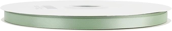 MEEDEE Sage Ribbon 3/8 Inch Sage Green Double Faced Satin Ribbon Wedding & Baby Shower, 100 Yards