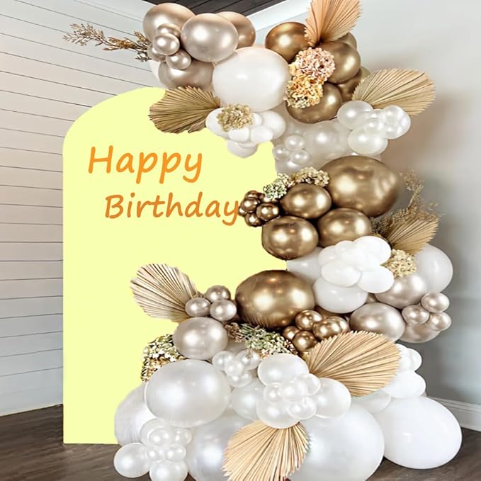 Yellow 6FT Arch Backdrop Cover, Yellow Chiara Backdrop Cover, Background Stand Covers, Arch Stand Covers for Birthday Wedding Party Decoration