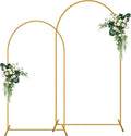 2 Pack Arch Backdrop Stand (7.2FT/6FT), Metal Background Balloon Arch Stand, Baby Shower Backdrop Arch, Gold Arches for Party Decoration