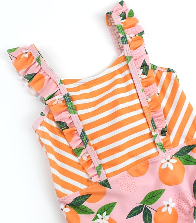 RuffleButts® Baby/Toddler Girls Ruffle Strap One Piece Swimsuit w/UPF 50+ Sun Protection