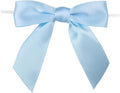 7Rainbows 30pcs Boutique 3.5" Light Blue Satin Ribbon Twist Tie Bows for Tying Up Packages Gift Wrapping