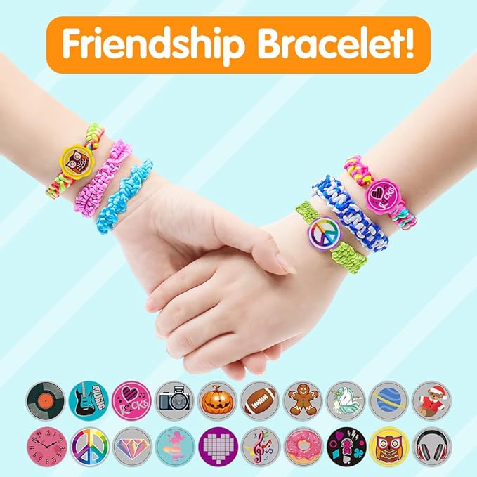 VERTOY Friendship Bracelet Making Kit for Girls - Cool Arts and Crafts Toys for 6 7 8 9 10 11 12 Years Old, Bracelet String and Rewarding Activity, Best Birthday Gifts for Teen Girls