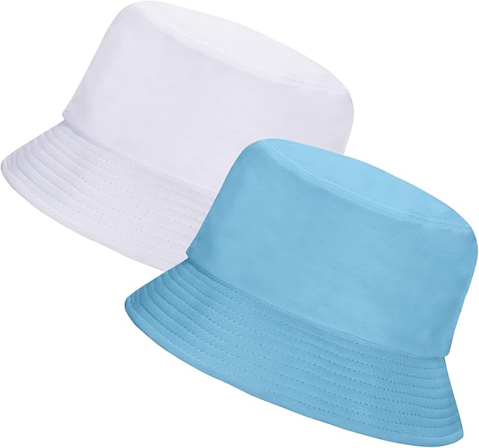 Rosoz 1 & 2 Pack Bucket Hat for Women Men Summer Travel Beach Sun Hat Outdoor Cap Unisex Bucket Hats