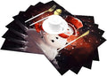 PVC Placemats Set of 4 Wipeable Table Mats Washable Heat Resistant Non Slip Vinyl Dining Table Mat for Kitchen Indoor Outdoor Patio Farmhouse Place Mats Christmas Snowman Red Decorative
