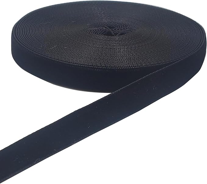10 Yards Black Velvet Ribbon Spool