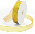 KMER LIFE 1 Inch x 50 Yards Glitter Gold Ribbon, Sparkly Metallic Fabric for Gifts Wrapping, Crafts, Sewing, Decoration - Christmas, Valentine's Day