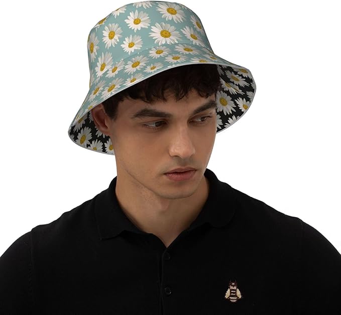 Hat Reversible Fisherman Hats Double Sided Wearing for Women Men Boys Girls