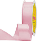 Pearl Pink Double Face Satin Ribbon 1 inch X 50 Yards Spool Bright Colors Very Suitable for Weddings Gift Package Wrapping Dancer Wand Sewing Party Hair Bow Invitation Decorations and More