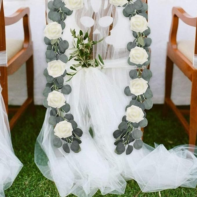 Artificial Rose Flower Heads, 100pcs Ivory Fake Roses Artificial Flower Foam Rose for DIY Wedding Bouquets Centerpieces Arrangements Party Baby Shower Home Decor (Stemless, Ivory)