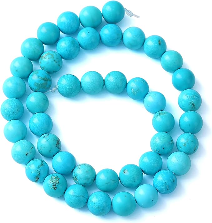 8MM 46PCS Natural Stone Turquoise Beads for Jewelry Making DIY Bracelet