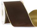 Ribbli Brown Velvet Wired Ribbon 4 Inch Luxury Matte Velvet Christmas Ribbon for Gift Wrapping Christmas Tree Decoration Crafts Wreaths Supplies - 10 Yards
