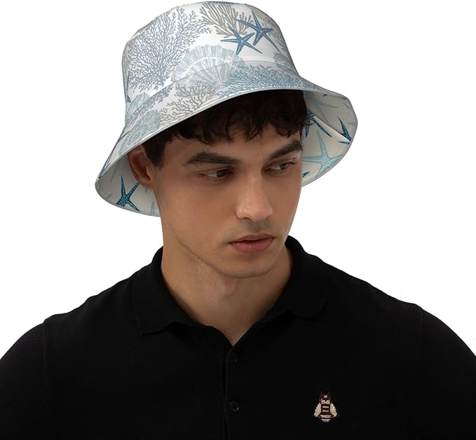 Hat Reversible Fisherman Hats Double Sided Wearing for Women Men Boys Girls