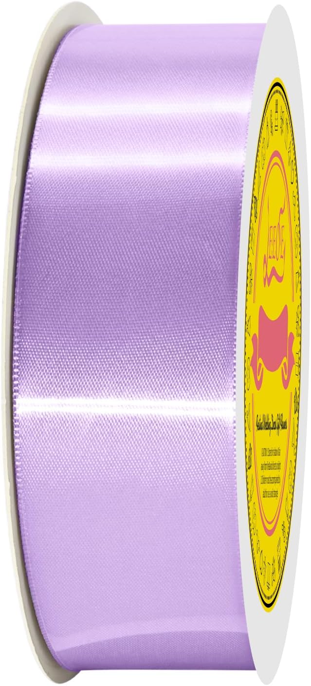 Double Face Light Purple Satin Ribbon 1-1/2 inch X 50 Yards for Gift Wrapping Very Suitable for Weddings Party Hair Bow Invitation Decorations and More