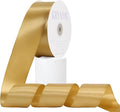 Light Gold Satin Ribbon, Double Faced 2 Inch X 50 Yards, Premium Polyester Satin Ribbon for Gift Wrapping, Crafts, Wedding Decor