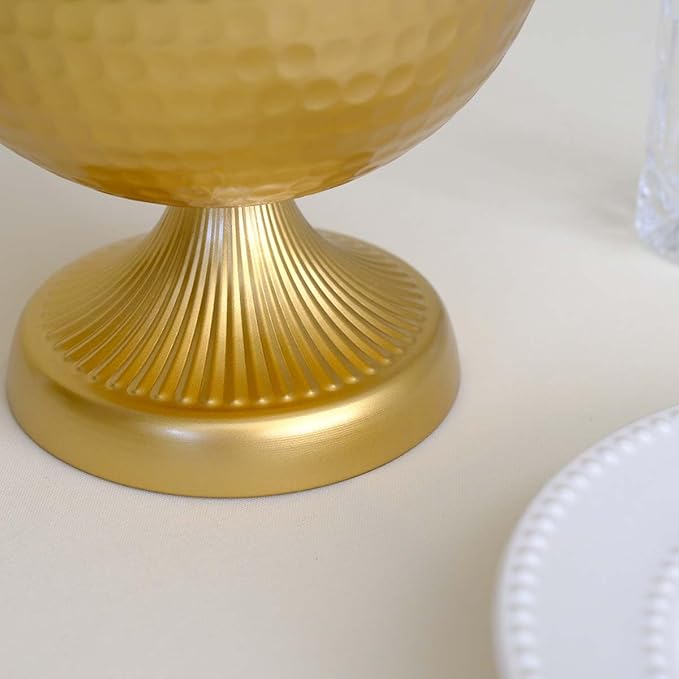 6.5 inch 8 pcs Brass Vase Bowl Gold Centerpieces for Tables Wedding Party Event Gold Accent Decorative Bowl Vintage Style