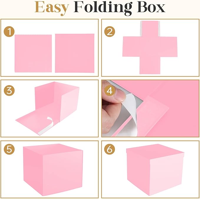 Donyang Gift Box, 12x12x10 inches Large Pink Gift Boxes for Presents with Lids, Birthday Box, Groomsman Proposal Box, for Wedding, Valentine's Day, Mother's Day, Halloween, Christmas Gift Packging