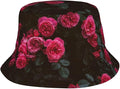 Rose Bucket Hat Womens Fisherman Hat Flower Sun Hats Cute Caps Rose Flower Hats for Women Outdoor