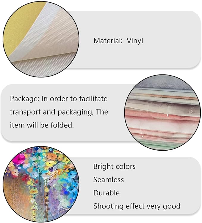 6x4ft Purple Abstract Flower Backdrop Watercolor Painting Photography Background for Wedding Bridal Shower Birthday Party Portrait Shooting Video Studio Props