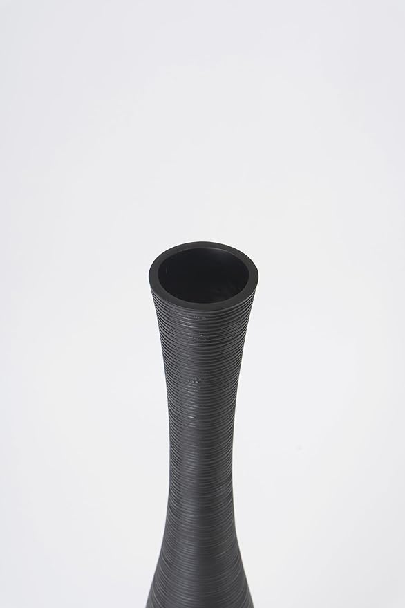 Leewadee Decorative 41 inches Tall Floor Vase for Living Room Home Decor, Black, Resin