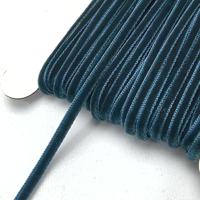 Chenkou Craft Turquoise 25 Yards 1/8" 3mm Velvet Ribbon Lots Bulk (Turquoise, 1/8"(3mm))