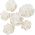 Crepe Paper Flowers Decoration for Wall, Artificial Flowers for Wedding Decor,Flower Backdrop Decor,Baby Shower,Birthday Party,Photo Backdrop,Archway Decor, Nursery Wall Decor(White,Set/6)