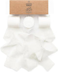 Vitalizart White Chiffon Silk Ribbon 1.5" x 21 Yd Handmade Frayed Edges Ribbons for Wedding Invitations Bridal Flower Bouquets Gifts Wrapping Crafts Holiday Decorations Off White