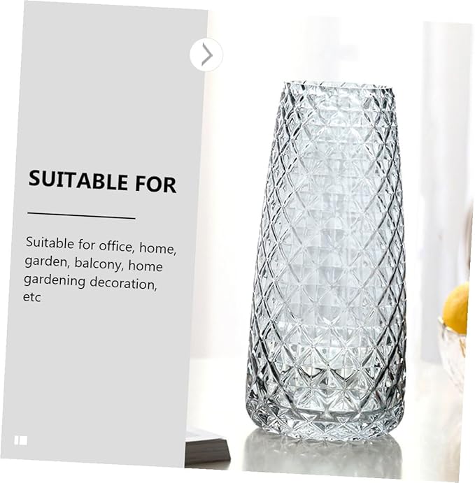 Square Glass Vase Smoky Transparent Hydroponic Plant Container for Indoor Outdoor Home Decor Simple Artistic Flower Arrangement Holder